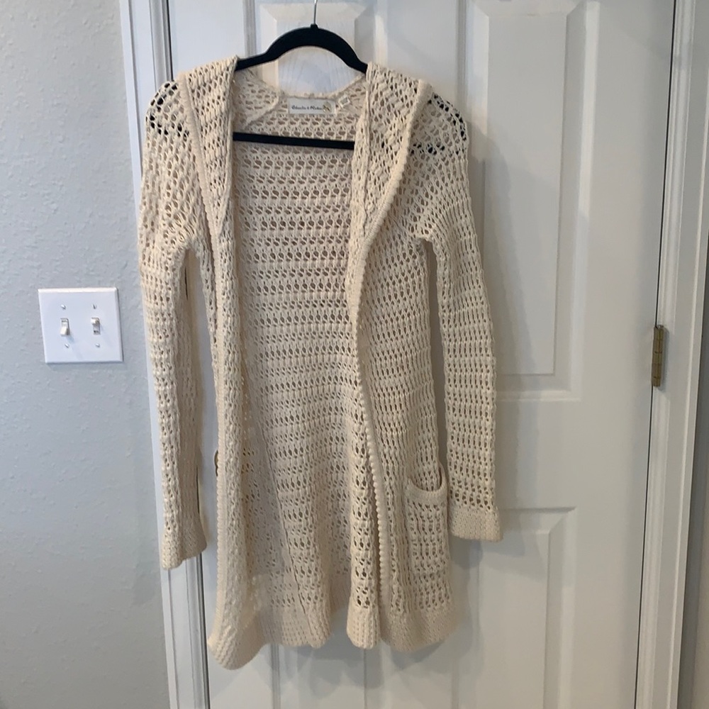 Anthropologie Open Weave Cardigan XS